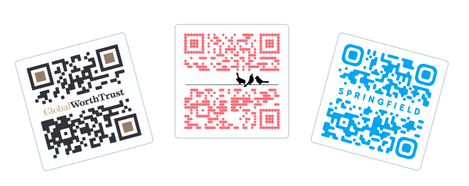 generate qr code with text below